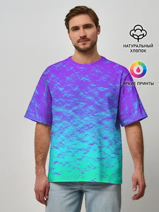 Мужская футболка оверсайз / ПЕРЛАМУТР