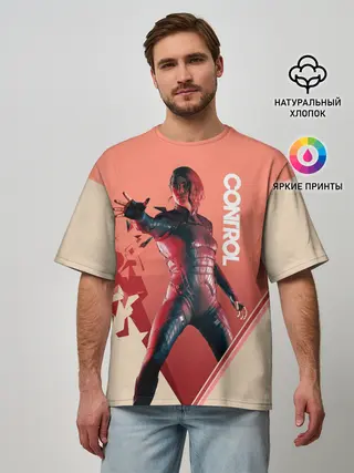 Мужская футболка оверсайз / Control | Jesse Фейден