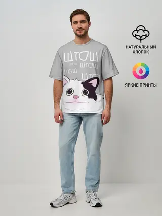 Мужская футболка оверсайз / штош