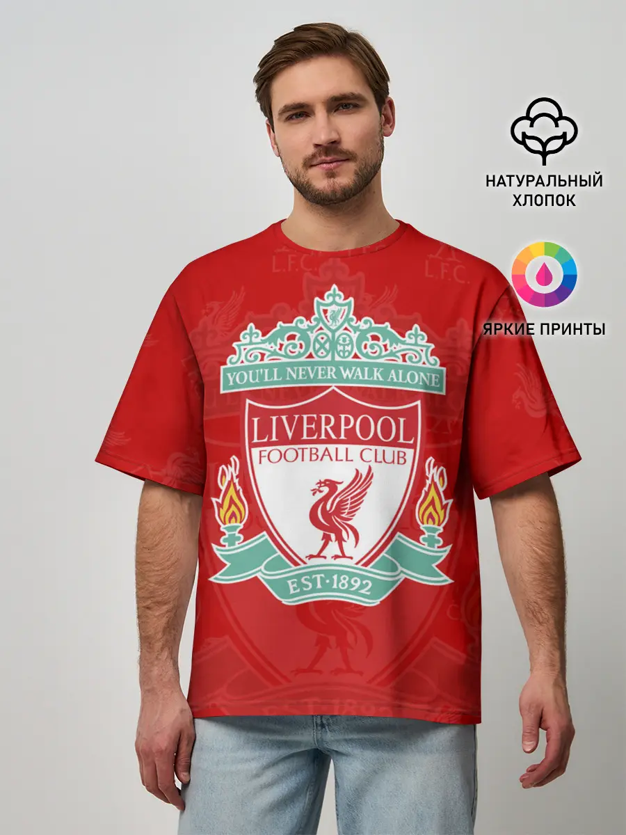 Мужская футболка оверсайз / Liverpool