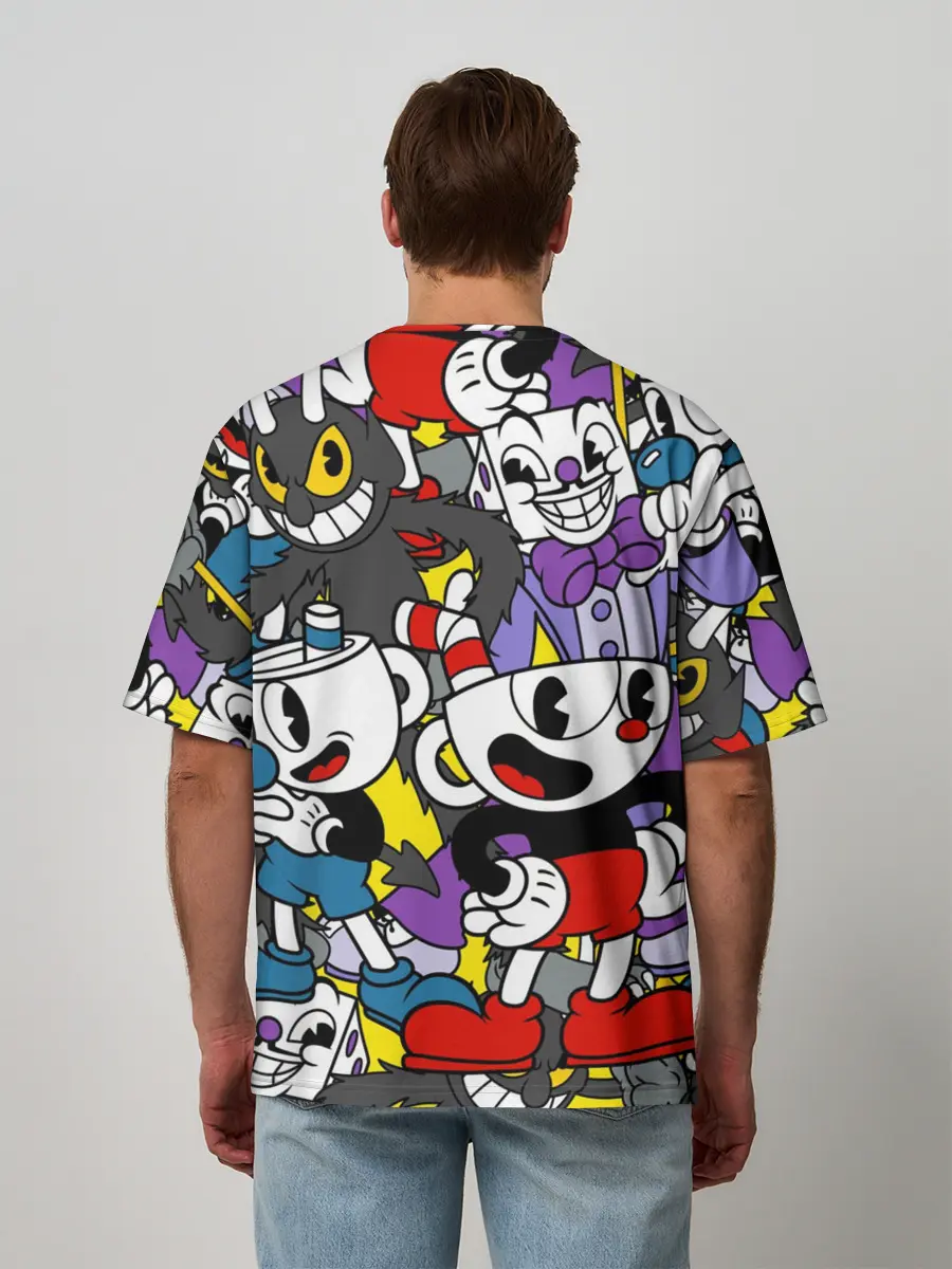 Мужская футболка оверсайз / Cuphead