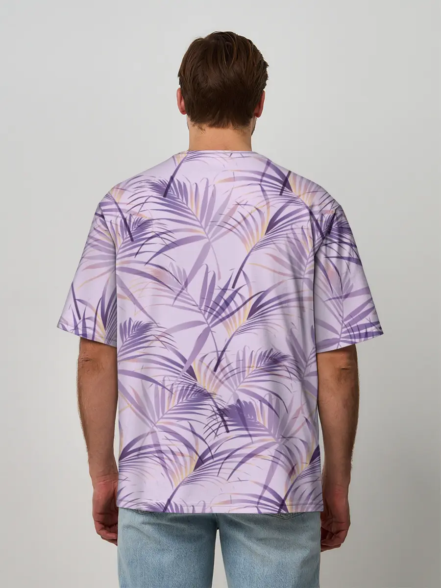 Мужская футболка оверсайз / Листья