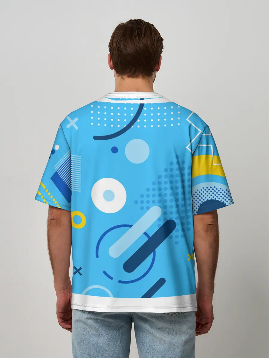 Мужская футболка оверсайз / Геометрические фигуры