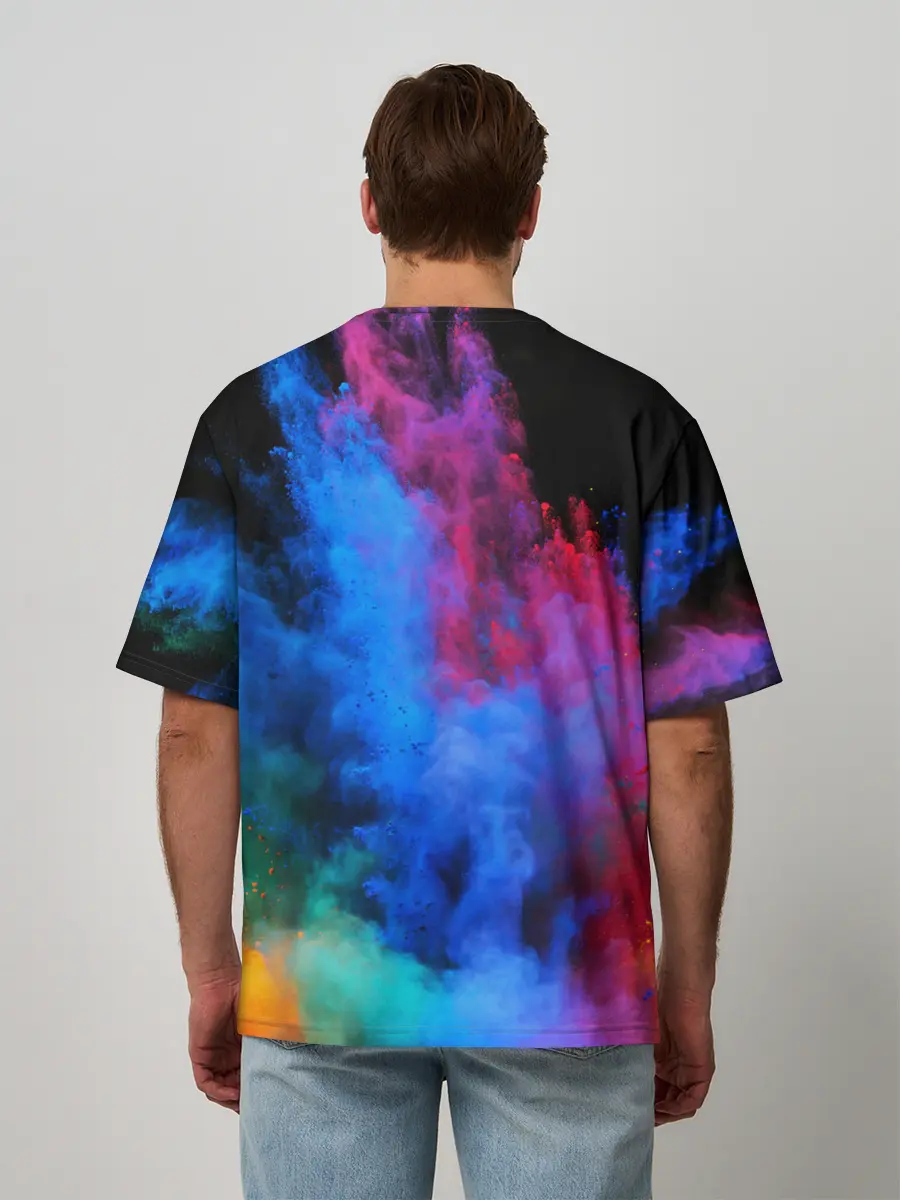 Мужская футболка оверсайз / КРАСКИ