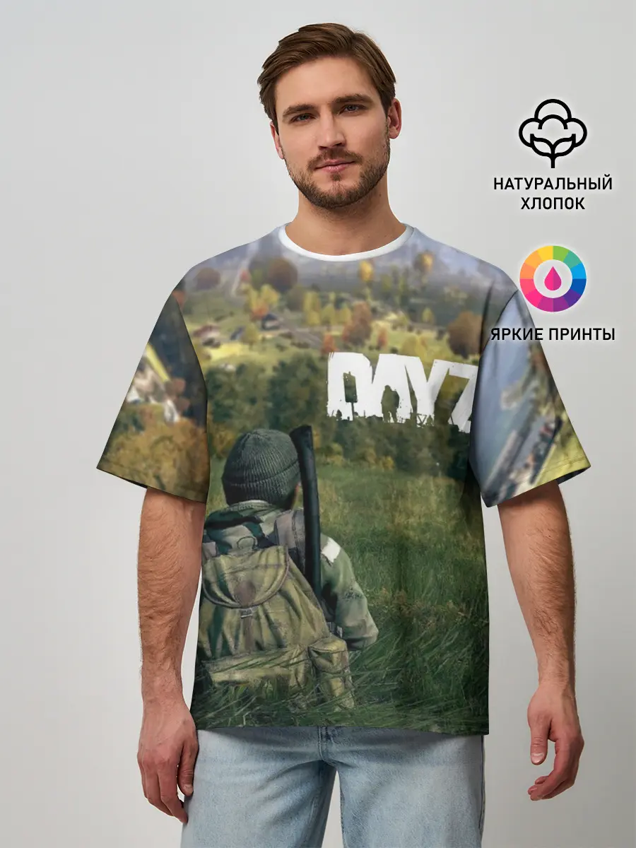 Мужская футболка оверсайз / DayZ