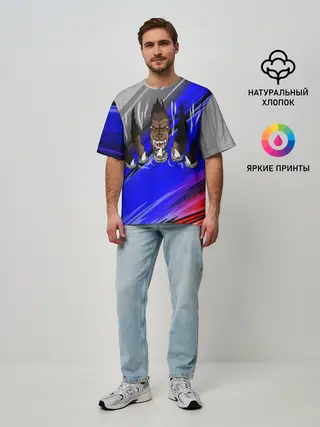 Мужская футболка оверсайз / Русский Медведь