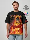 Мужская футболка оверсайз / Юно в огне | Чёрный клевер