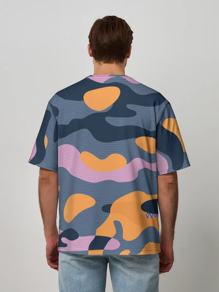 Мужская футболка оверсайз / Спортивный милитари