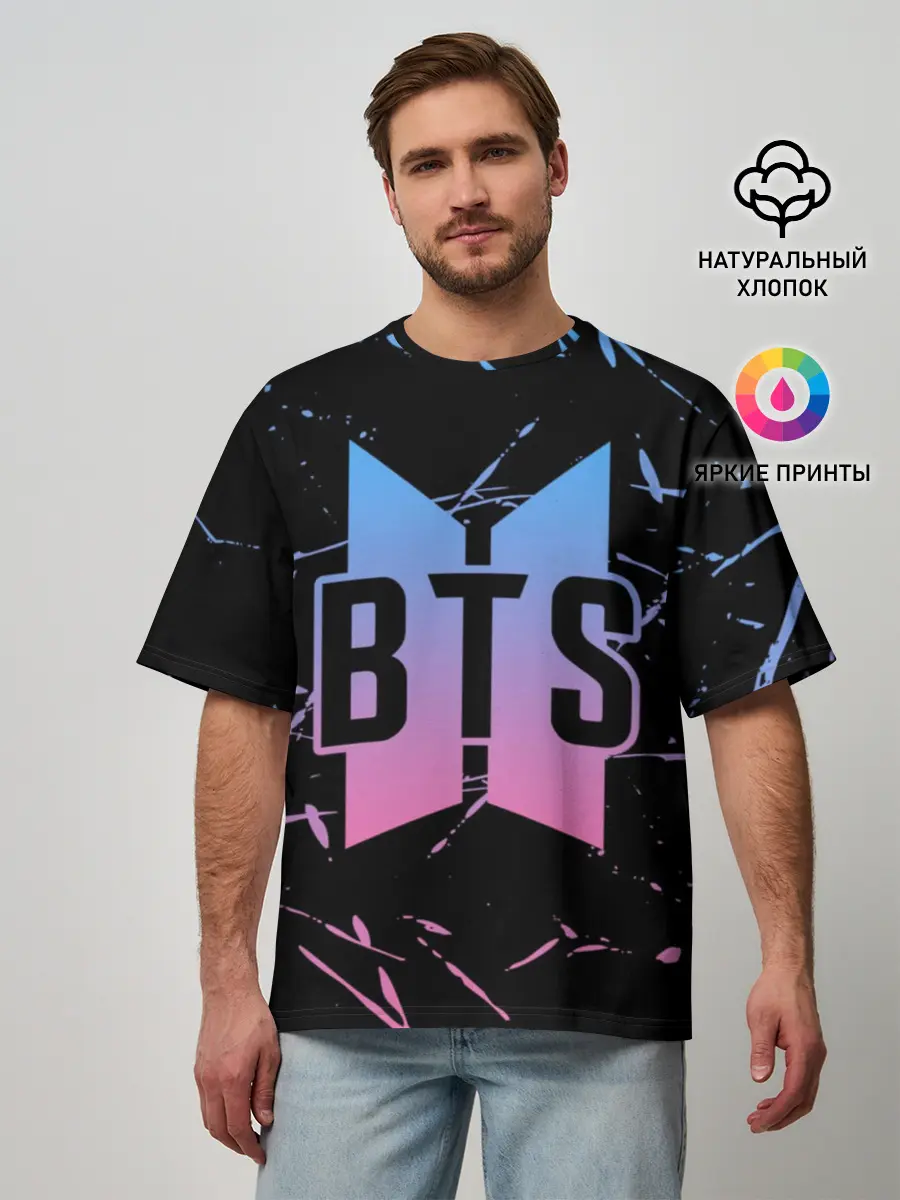 Мужская футболка оверсайз / BTS LOVE YOURSELF | БТС