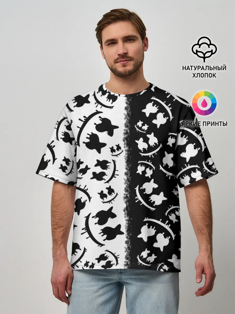 Мужская футболка оверсайз / MARSHMELLO