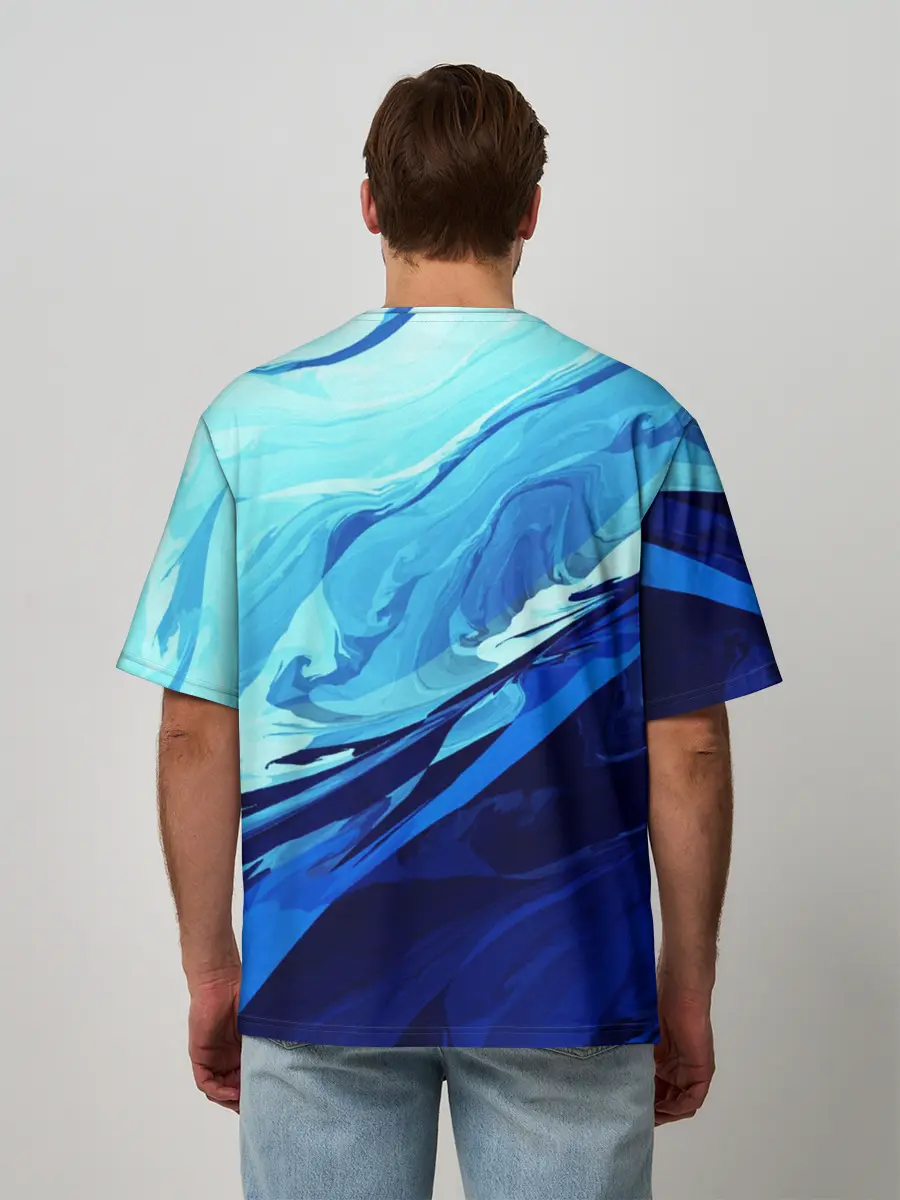 Мужская футболка оверсайз / Котик Ангелочек