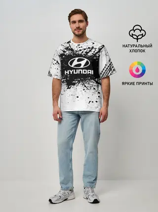 Мужская футболка оверсайз / Hyundai