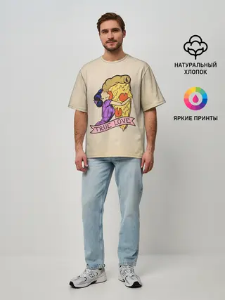 Мужская футболка оверсайз / Настоящая любовь