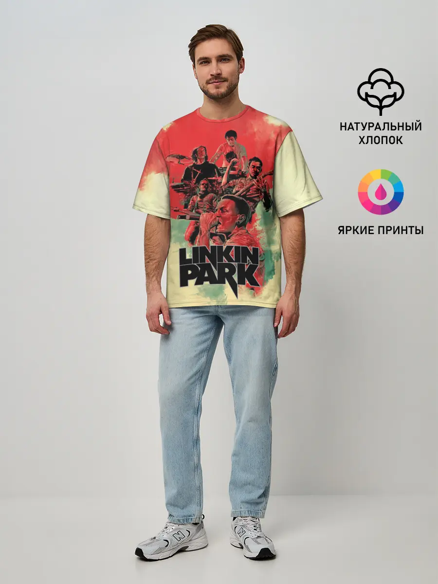 Мужская футболка оверсайз / LINKIN PARK