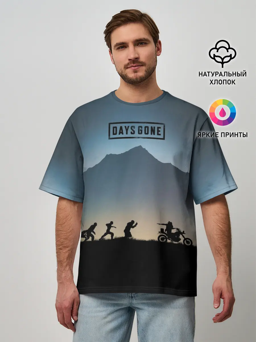 Мужская футболка оверсайз / Days Gone
