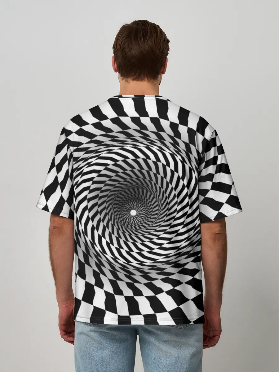 Мужская футболка оверсайз / иллюзия