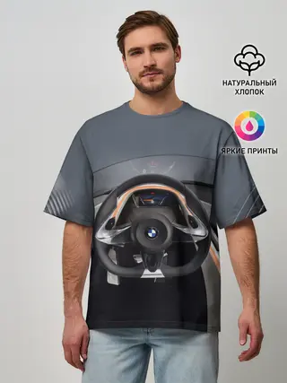 Мужская футболка оверсайз / BMW