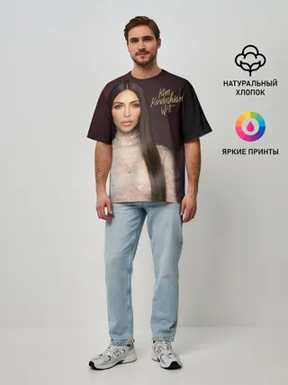 Мужская футболка оверсайз / Ким Кардашьян
