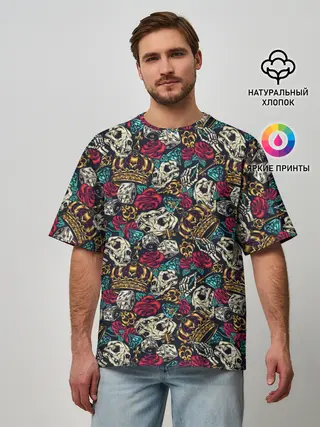 Мужская футболка оверсайз / Царские мотивы