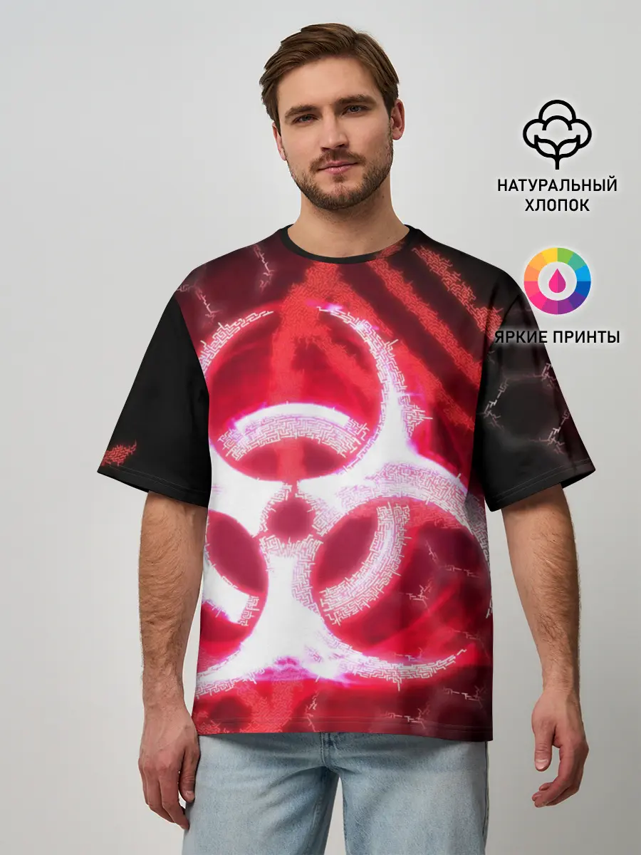 Мужская футболка оверсайз / Plague Inc ShB