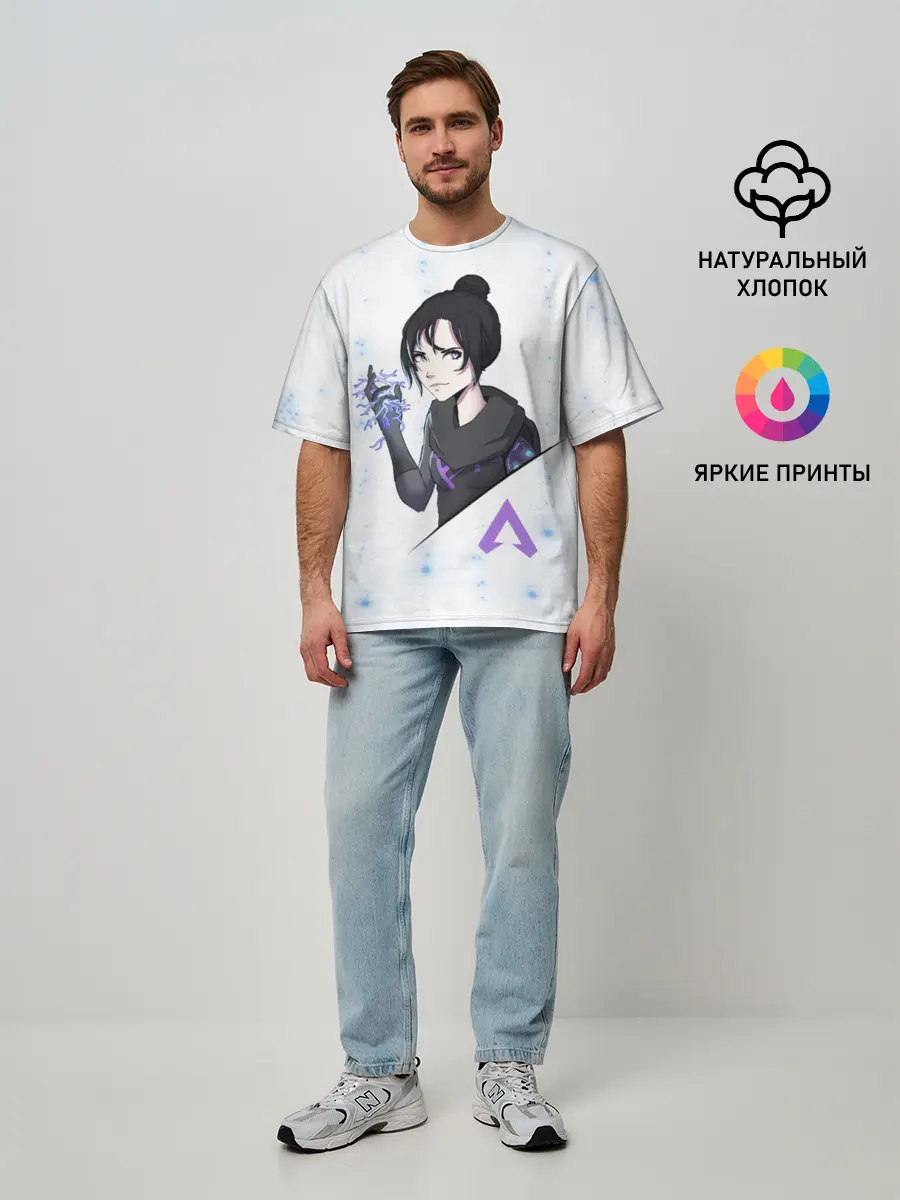 Мужская футболка оверсайз / Apex Legends - Wraith