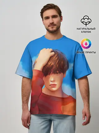 Мужская футболка оверсайз / Park Jimin Art