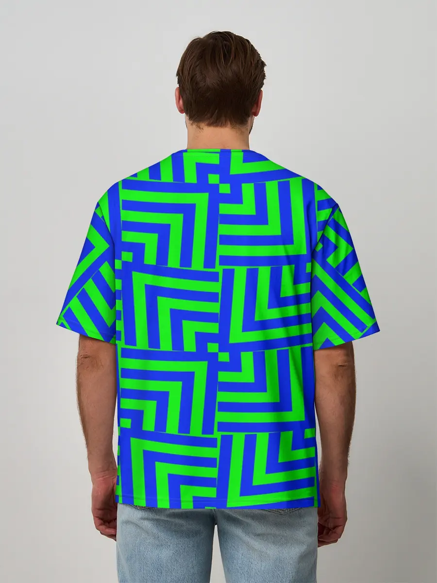 Мужская футболка оверсайз / Minecraft | Creeper