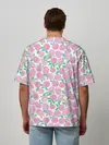 Мужская футболка оверсайз / Розовые акварельные розы