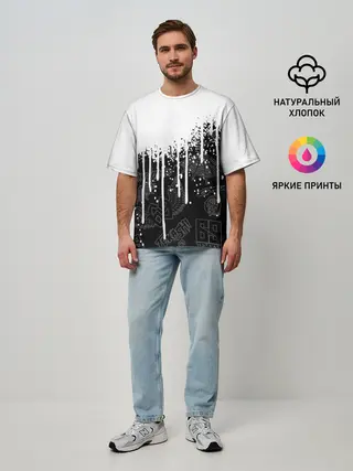 Мужская футболка оверсайз / 6ix9ine.