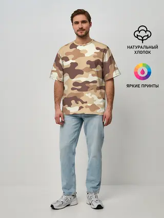 Мужская футболка оверсайз / МИЛИТАРИ