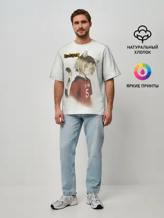 Мужская футболка оверсайз / Кенма Козуме | Haikyuu!!