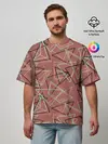 Мужская футболка оверсайз / Террактовый геометрический