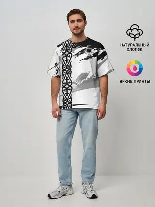 Мужская футболка оверсайз / Форма Казахстан