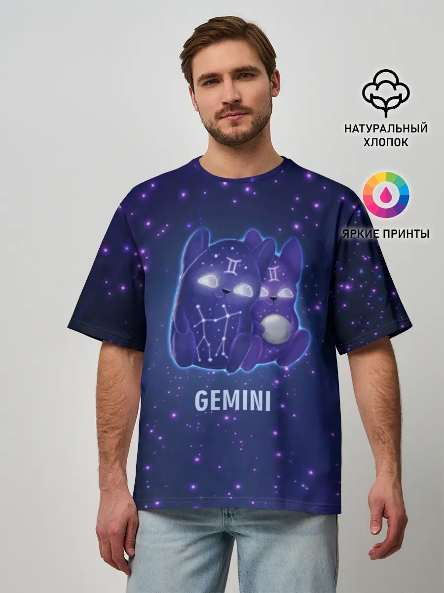 Мужская футболка оверсайз / Близнецы