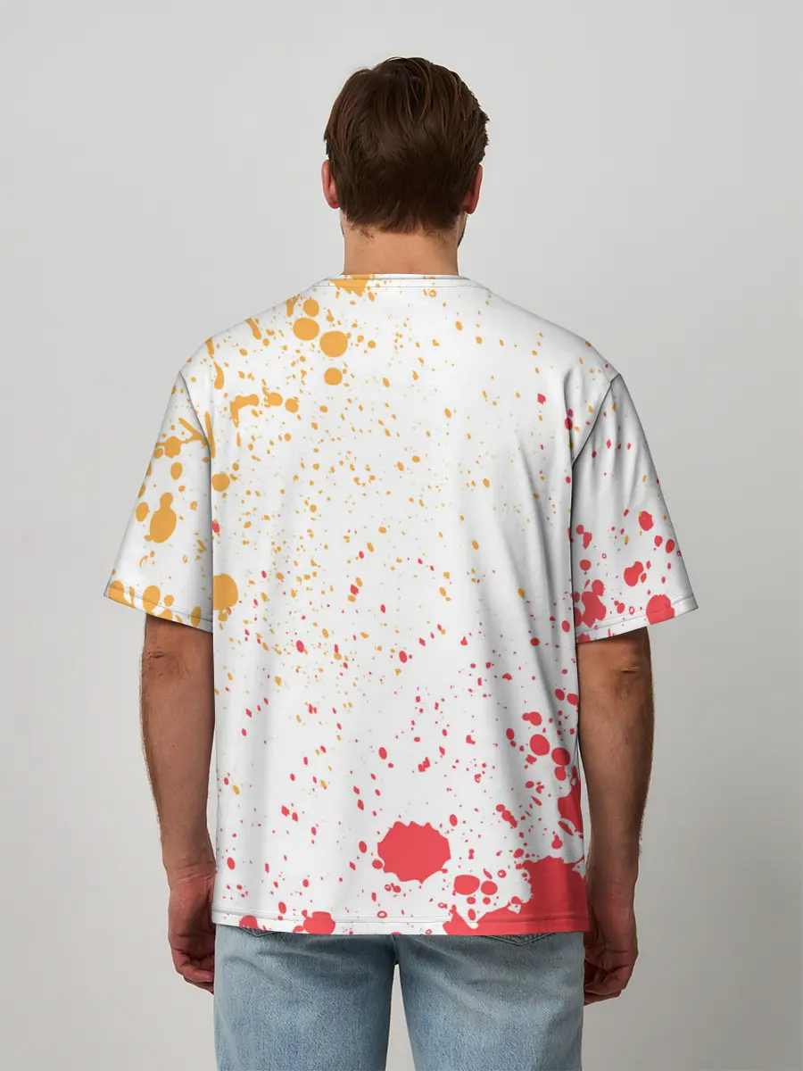 Мужская футболка оверсайз / Pop It - Rocket - Paint