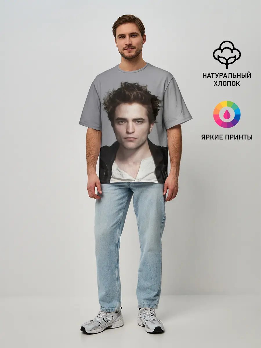 Мужская футболка оверсайз / РОБЕРТ ПАТТИНСОН