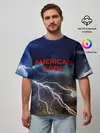 Мужская футболка оверсайз / American Gods