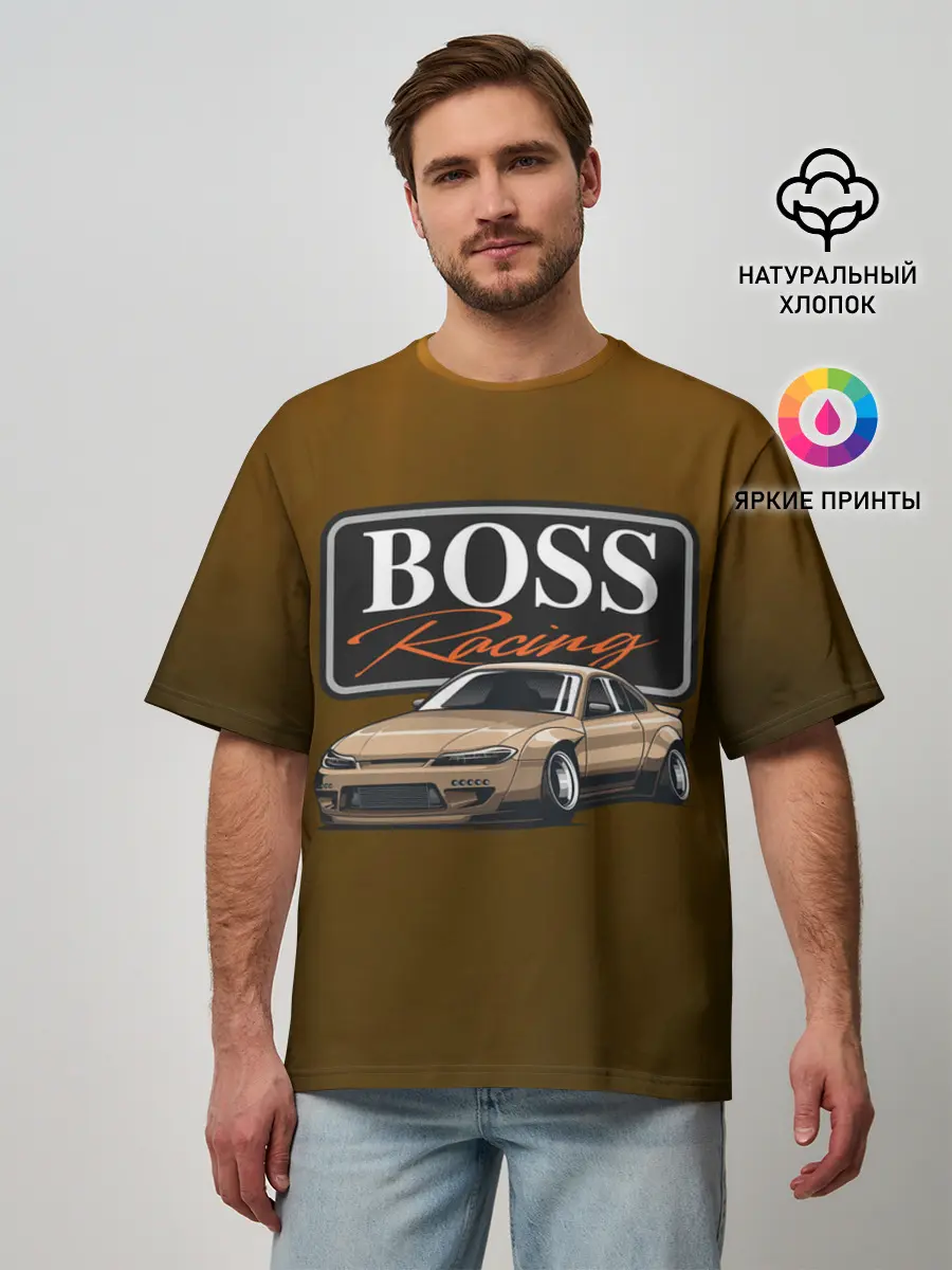 Мужская футболка оверсайз / Boss Racing | BOSS JDM