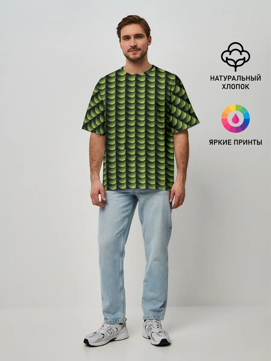 Мужская футболка оверсайз / Digital bamboo