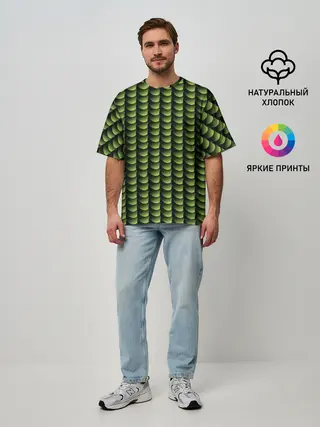 Мужская футболка оверсайз / Digital bamboo