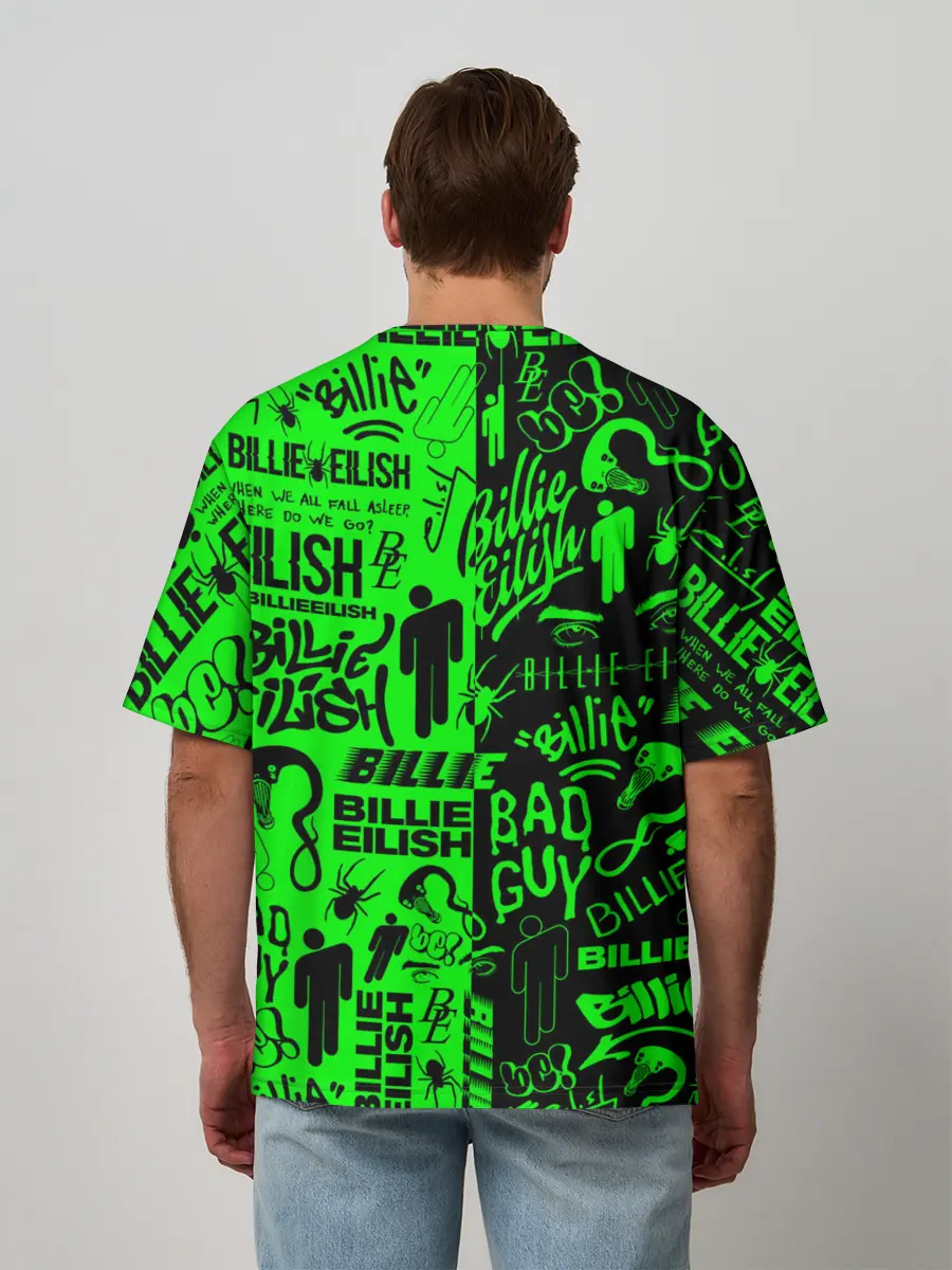 Мужская футболка оверсайз / BILLIE EILISH | БИЛЛИ АЙЛИШ