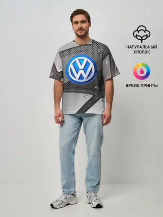 Мужская футболка оверсайз / Volkswagen metalic 2018