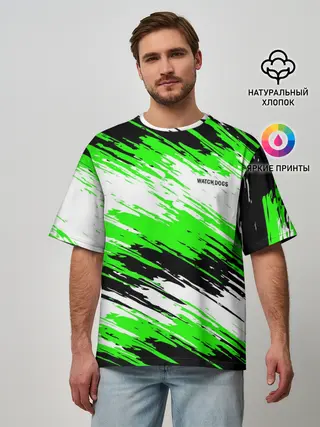 Мужская футболка оверсайз / Watch Dogs