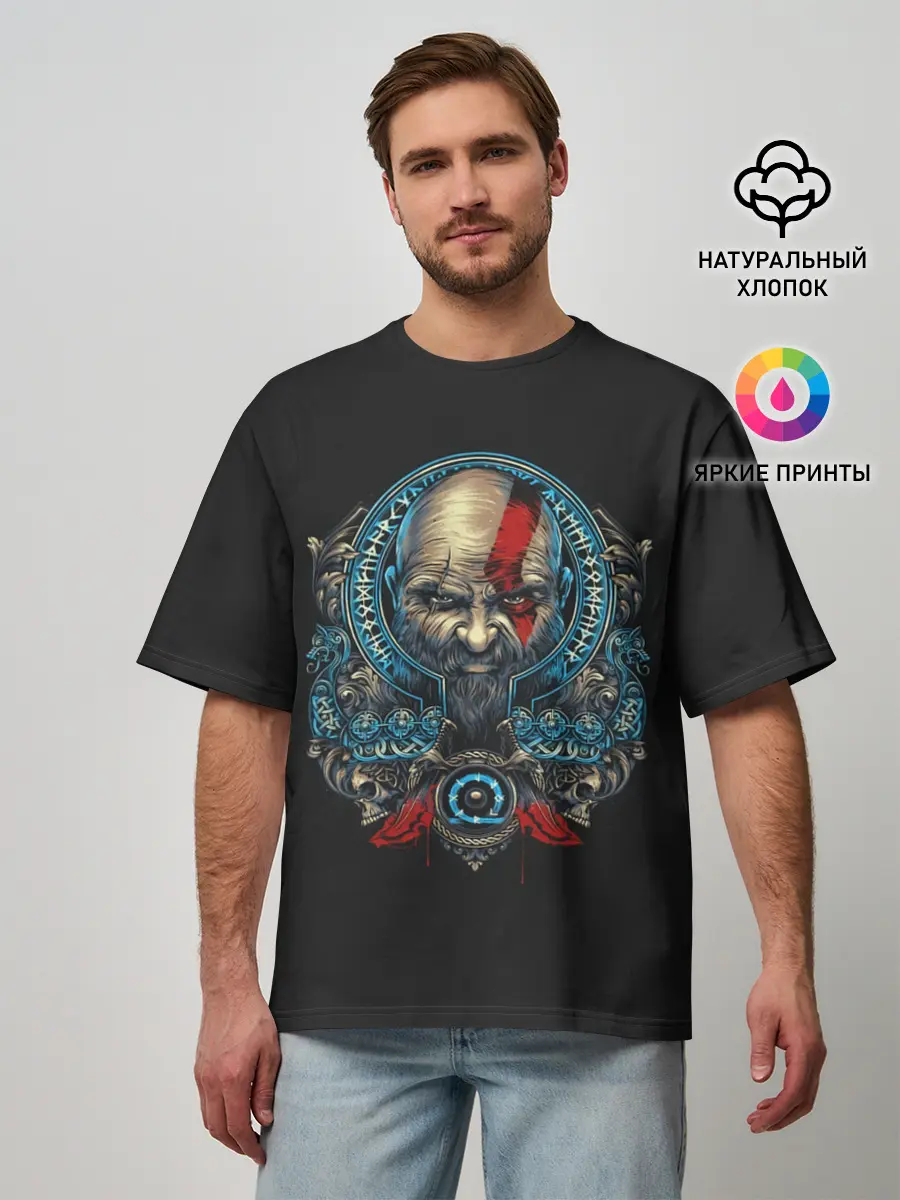 Мужская футболка оверсайз / Casual GOW