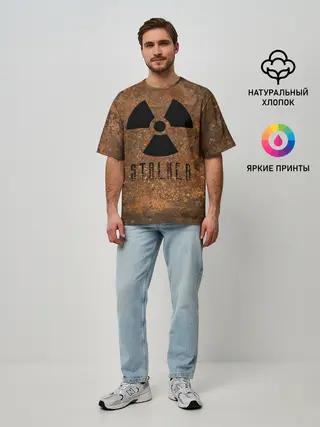 Мужская футболка оверсайз / STALKER