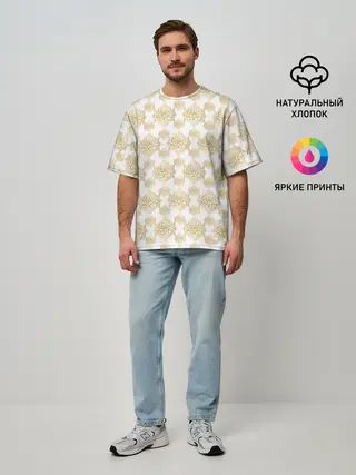 Мужская футболка оверсайз / Лотос