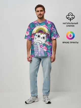 Мужская футболка оверсайз / Скелекот