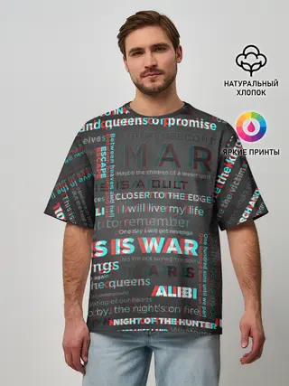 Мужская футболка оверсайз / 30 SECONDS TO MARS