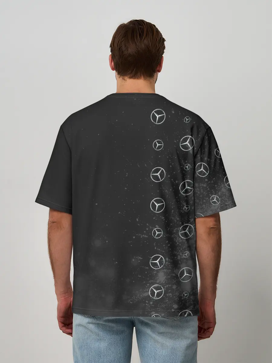 Мужская футболка оверсайз / Мерседес - Взрыв