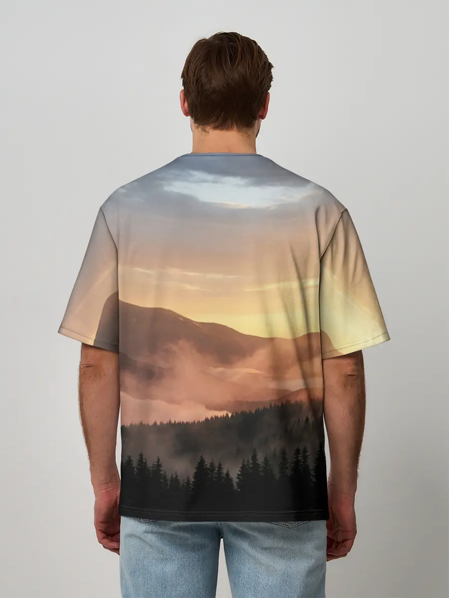 Мужская футболка оверсайз / ВЕЛЕС | РУНЫ | RUNES